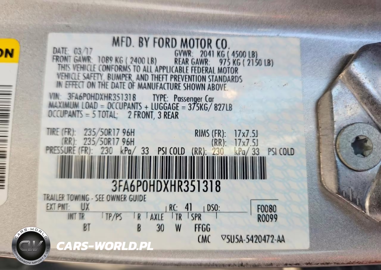 2017 Ford Fusion Se VIN:3FA6P0HDXHR351318 - 12
