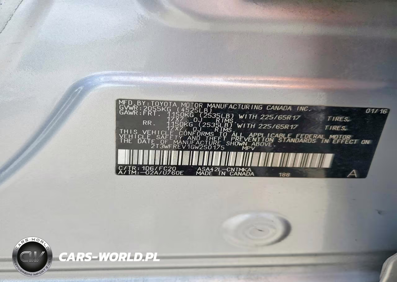 2016 Toyota Rav4 Xle VIN:2T3WFREV1GW250175 - 13