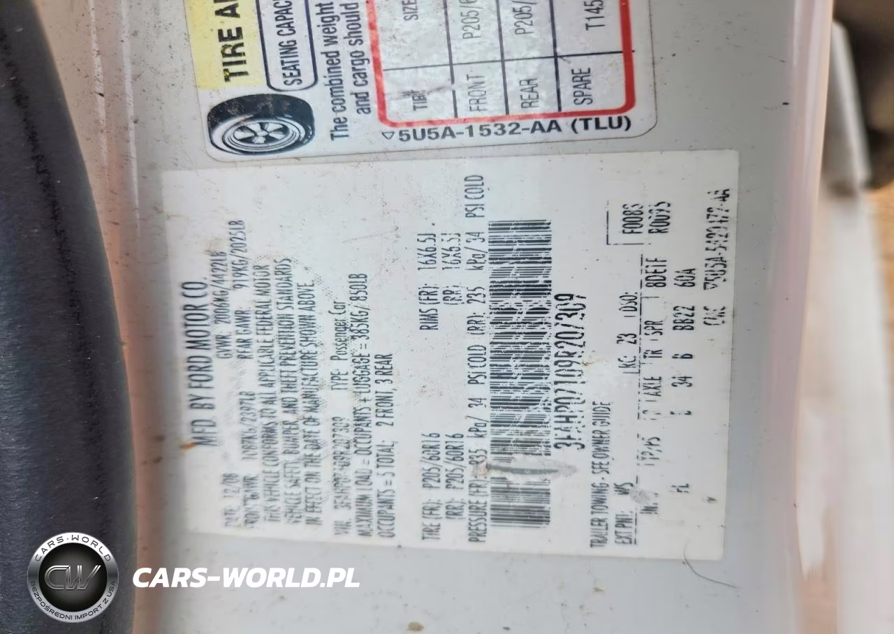 2009 Ford Fusion Se VIN:3FAHP07109R207309 - 12