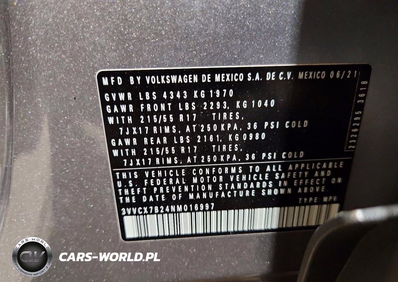 2022 Volkswagen Taos S VIN:3VVCX7B24NM016997 - 12