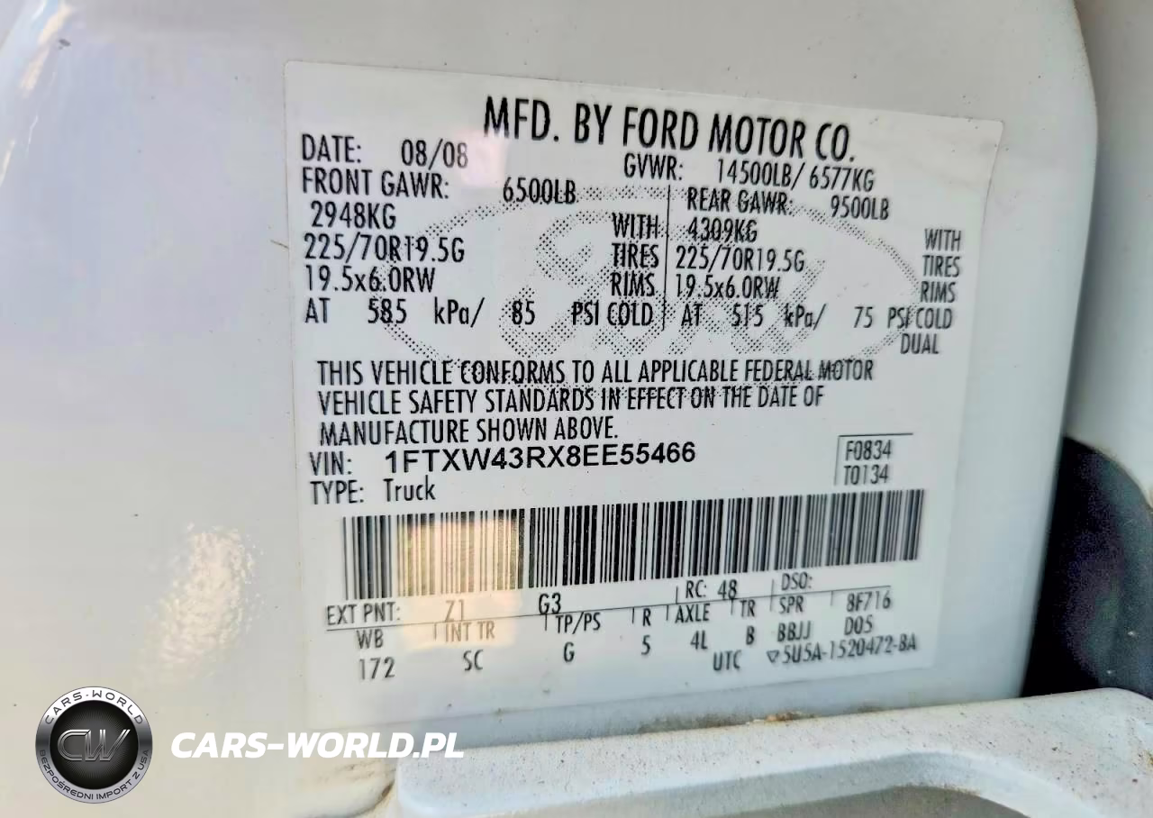 2008 Ford F450 Super Duty VIN:1FTXW43RX8EE55466 - 12