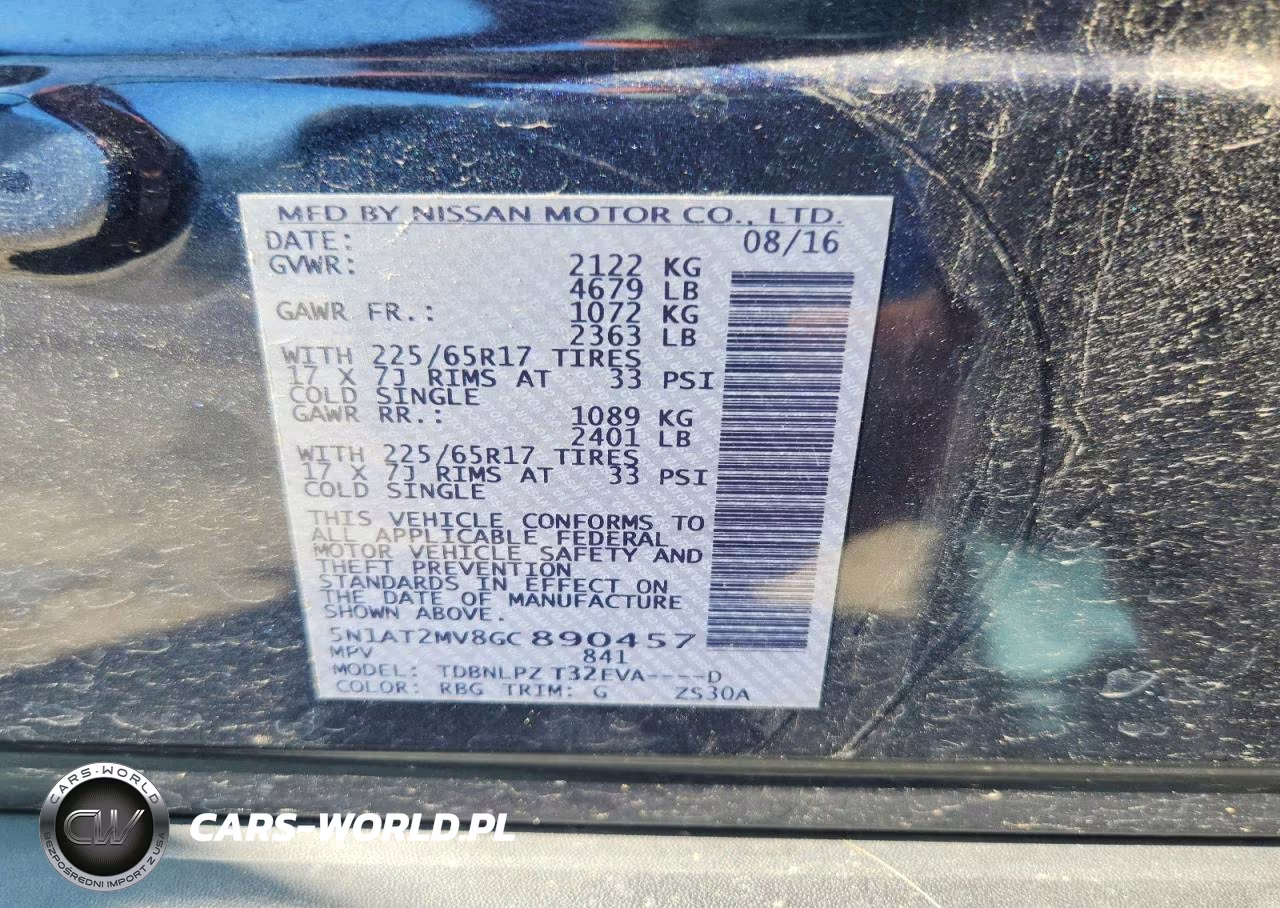 2016 Nissan Rogue S VIN:5N1AT2MV8GC890457 - 13