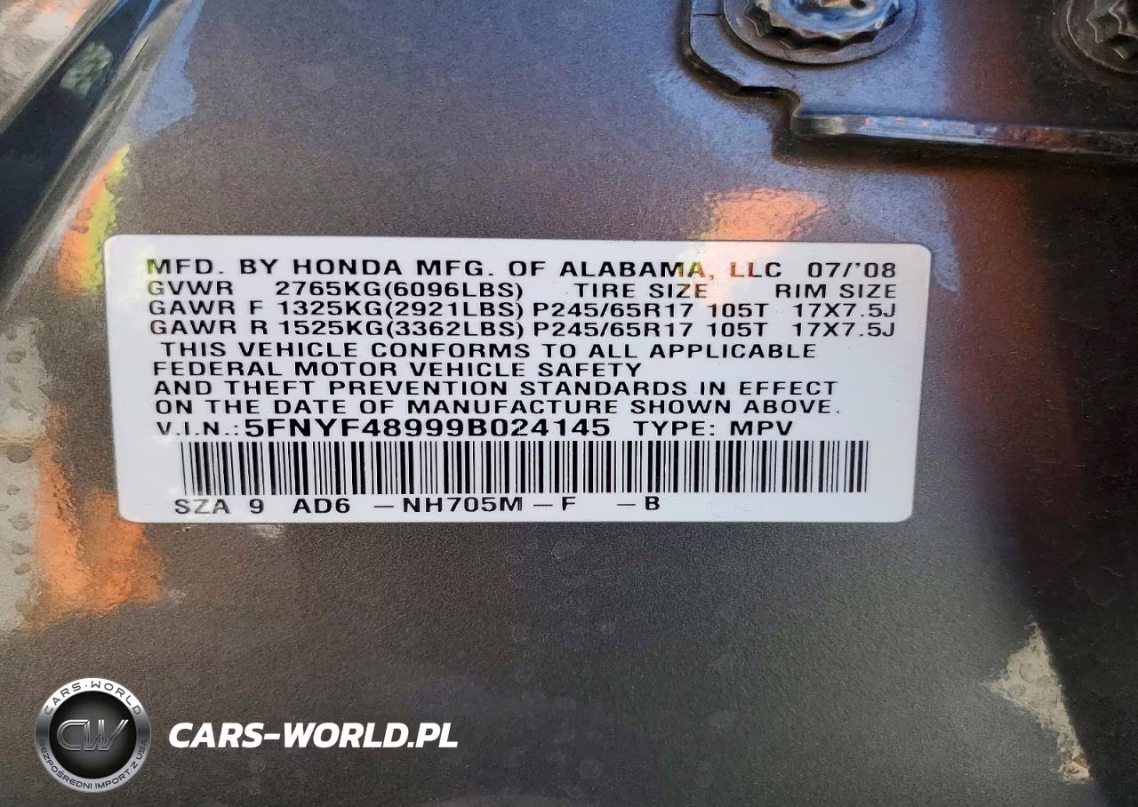 2009 Honda Pilot Touring VIN:5FNYF48999B024145 - 13