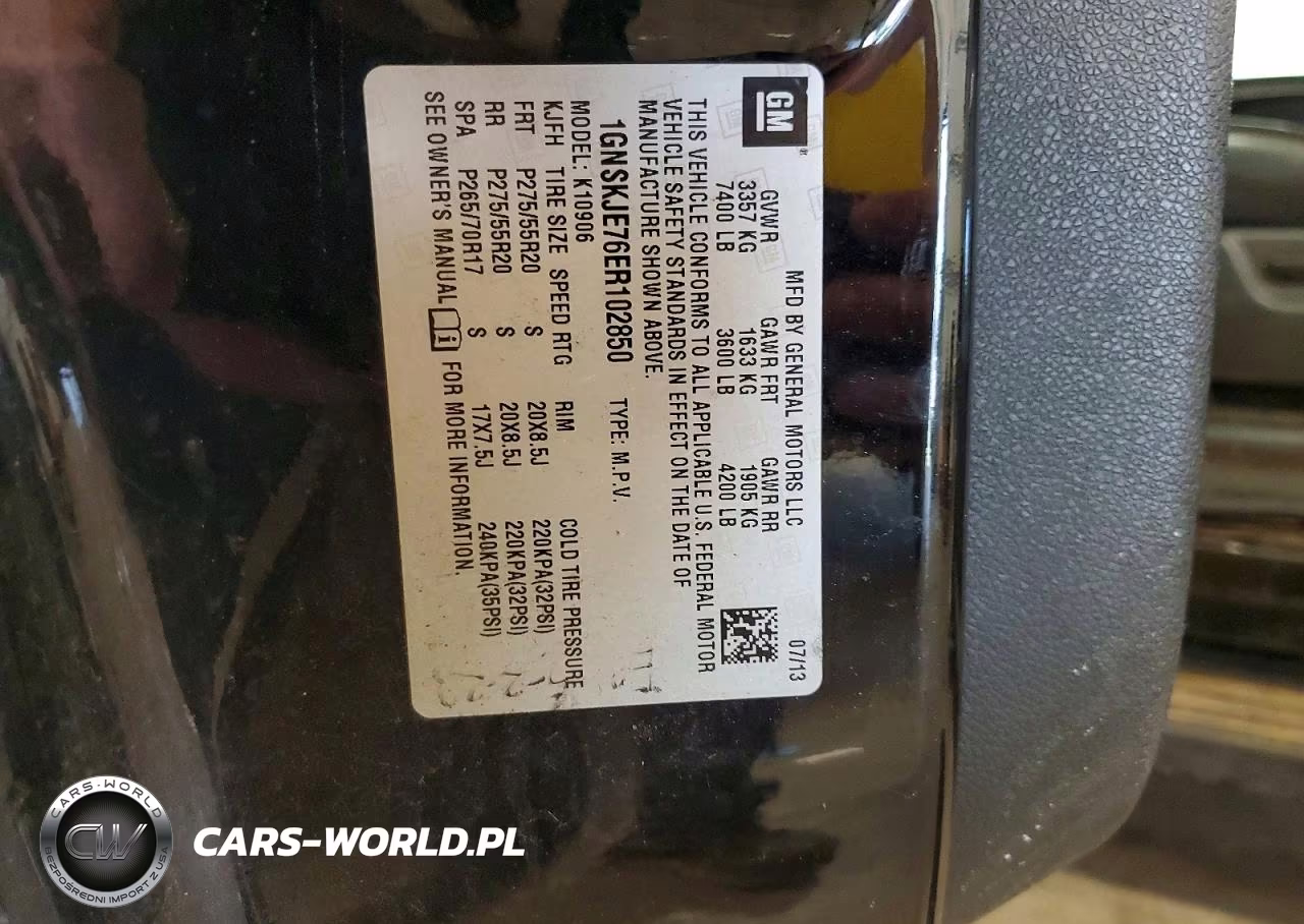 2014 Chevrolet Suburban K1500 Lt VIN:1GNSKJE76ER102850 - 13