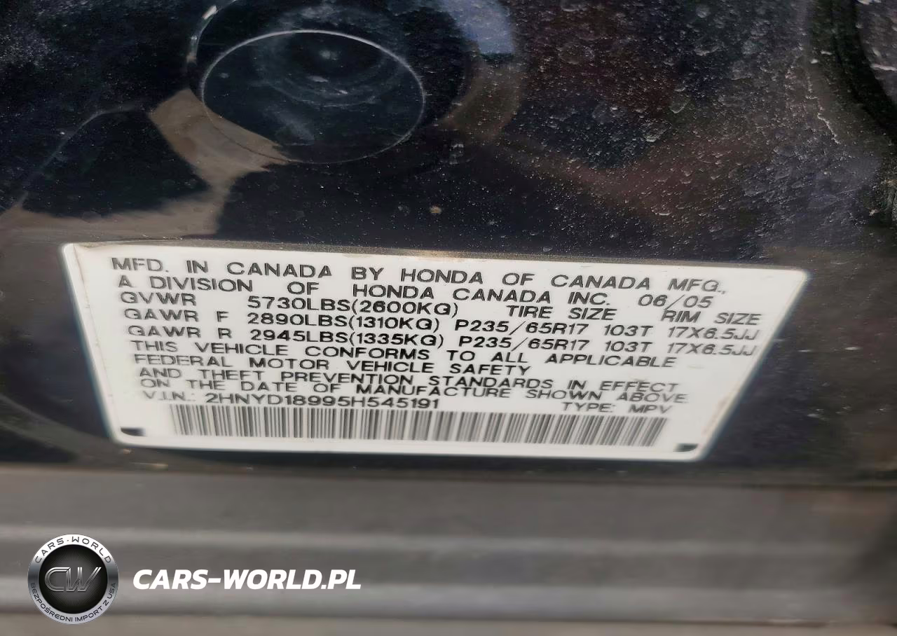 2005 Acura Mdx Touring VIN:2HNYD18995H545191 - 13