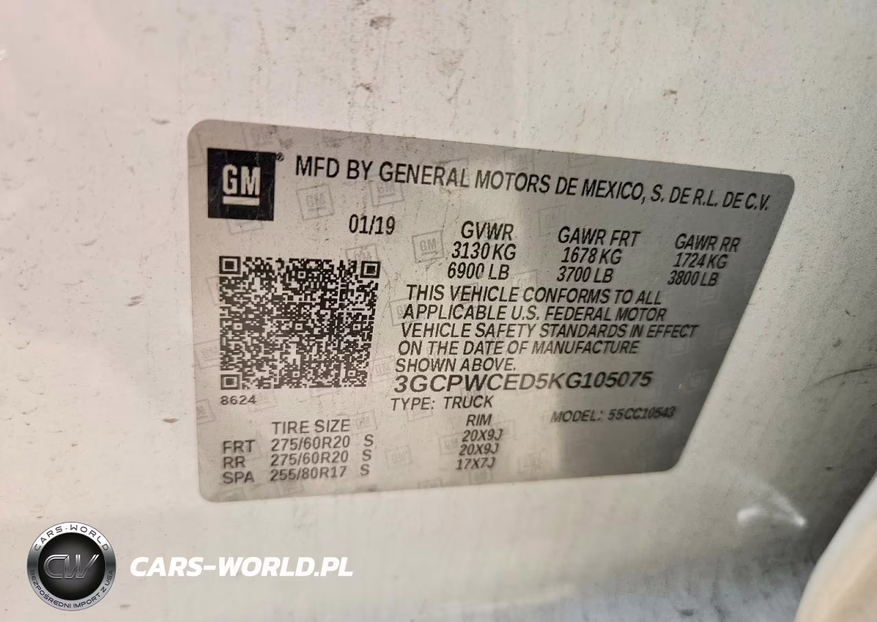 2019 Chevrolet Silverado C1500 Lt VIN:3GCPWCED5KG105075 - 12