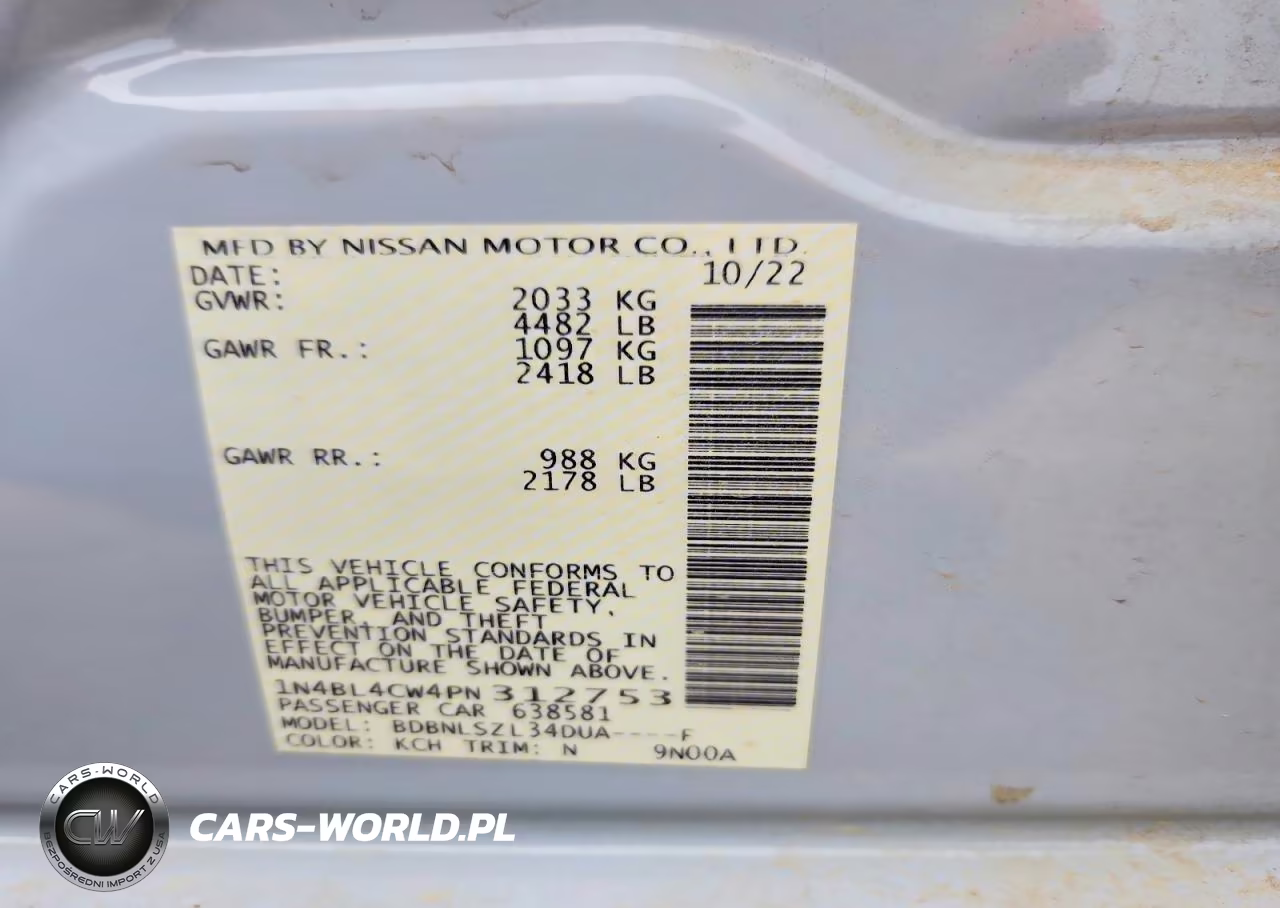 2023 Nissan Altima Sr VIN:1N4BL4CW4PN312753 - 13