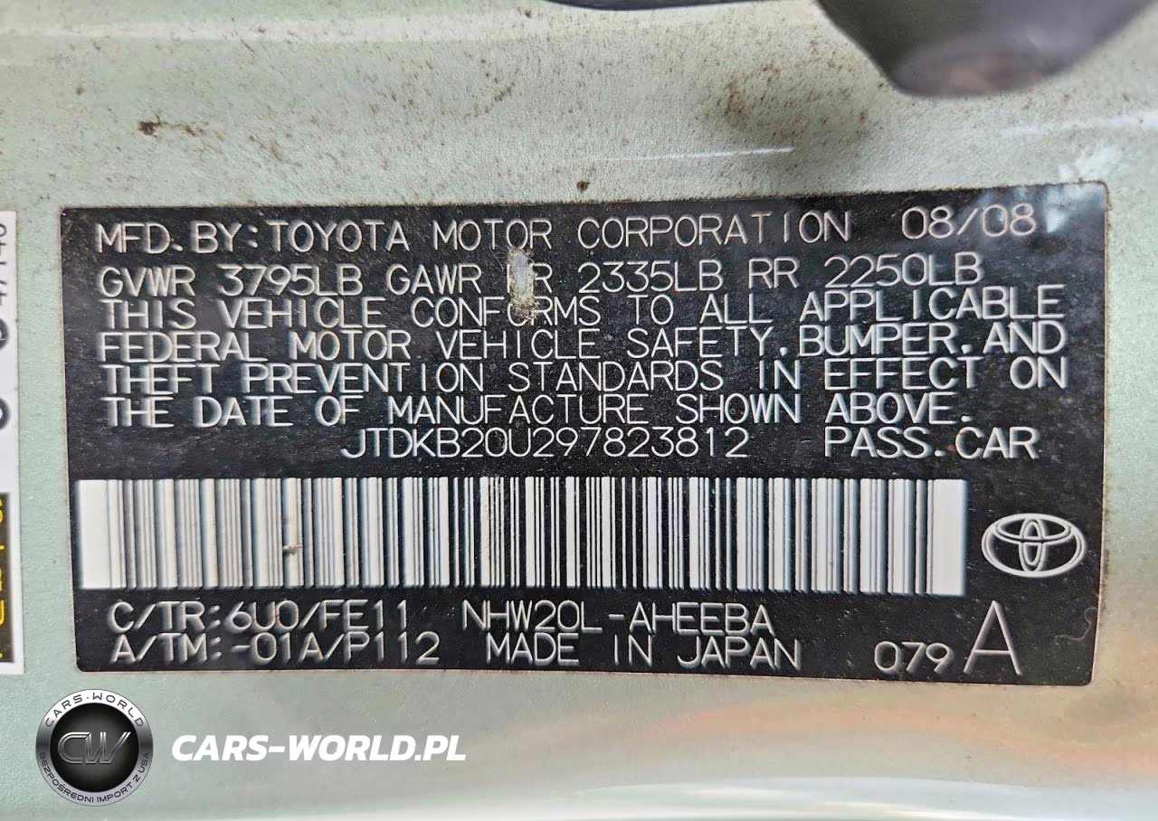 2009 Toyota Prius Touring VIN:JTDKB20U297823812 - 12