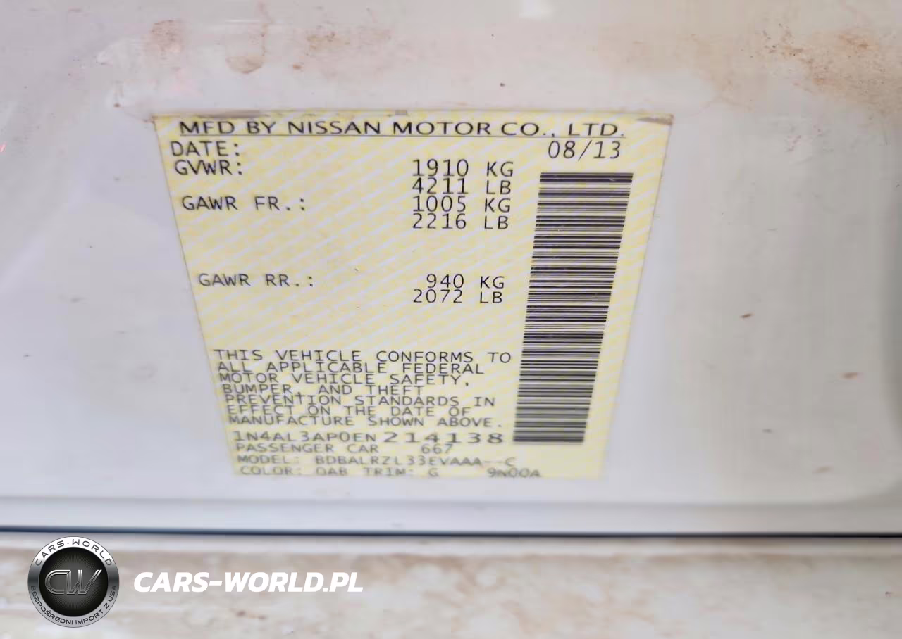NISSAN ALTIMA 2.5 VIN:1N4AL3AP0EN214138 - 12