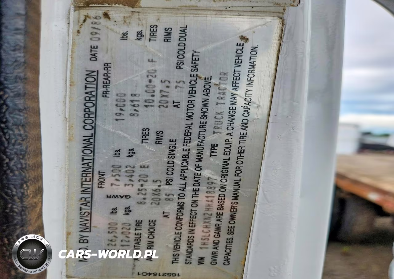 1987 International S-Series 1754 VIN:1HSLCHXN2HHA18897 - 12