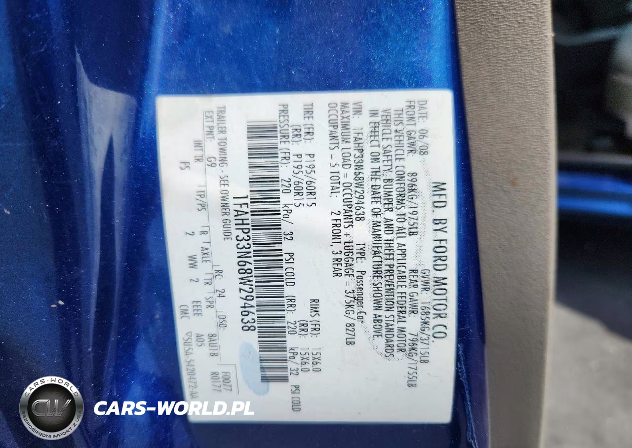 2008 Ford Focus Se VIN:1FAHP33N68W294638 - 13