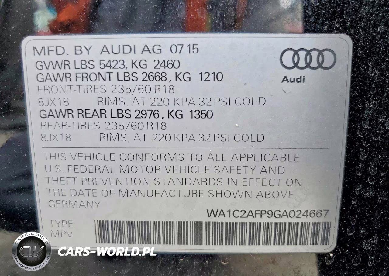 2016 Audi Q5 Premium VIN:WA1C2AFP9GA024667 - 14