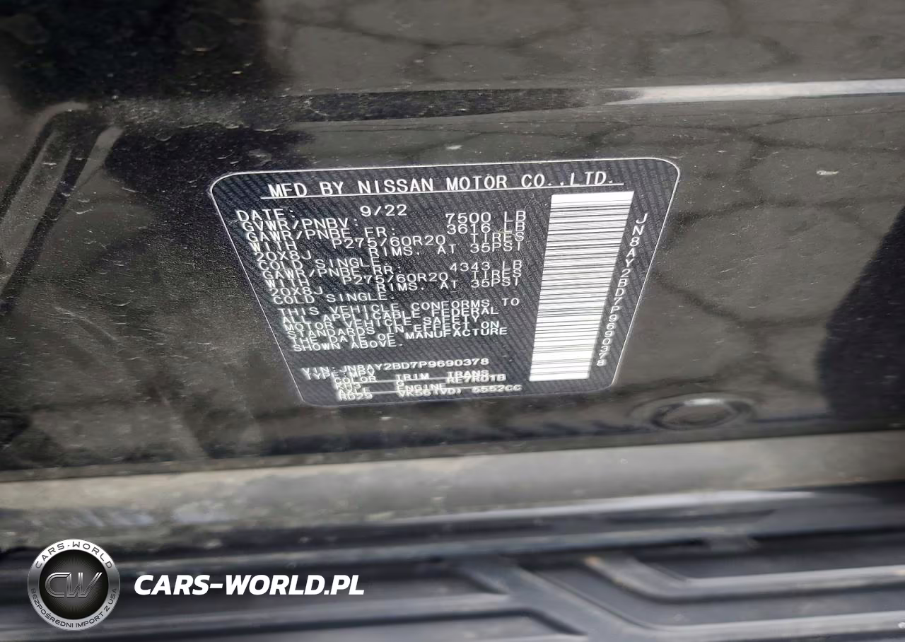2023 Nissan Armada Sl VIN:JN8AY2BD7P9690378 - 13