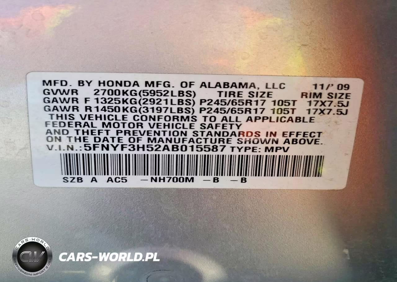 2010 Honda Pilot Exl VIN:5FNYF3H52AB015587 - 14