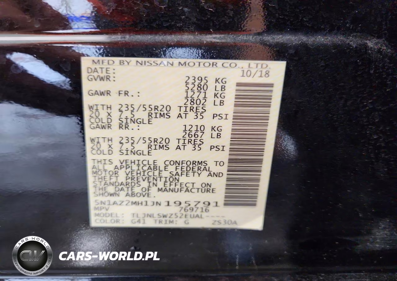 2018 Nissan Murano Platinum VIN:5N1AZ2MH1JN195791 - 13