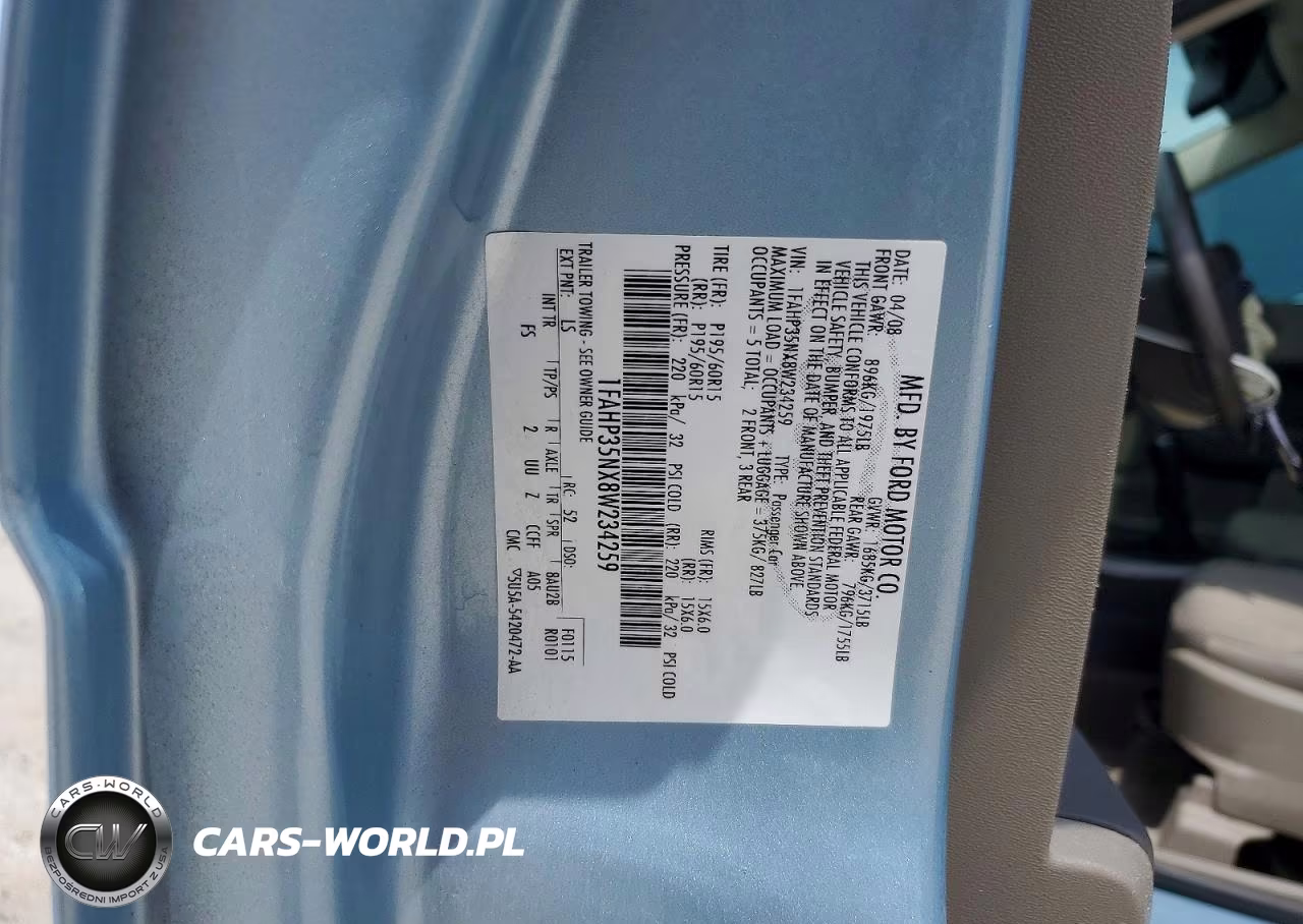 2008 Ford Focus Se VIN:1FAHP35NX8W234259 - 12