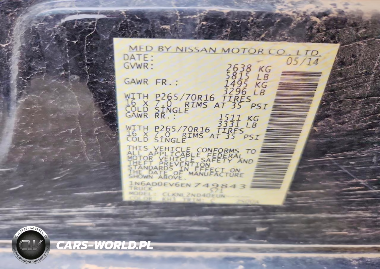 2014 Nissan Frontier Sv VIN:1N6AD0EV6EN749843 - 12