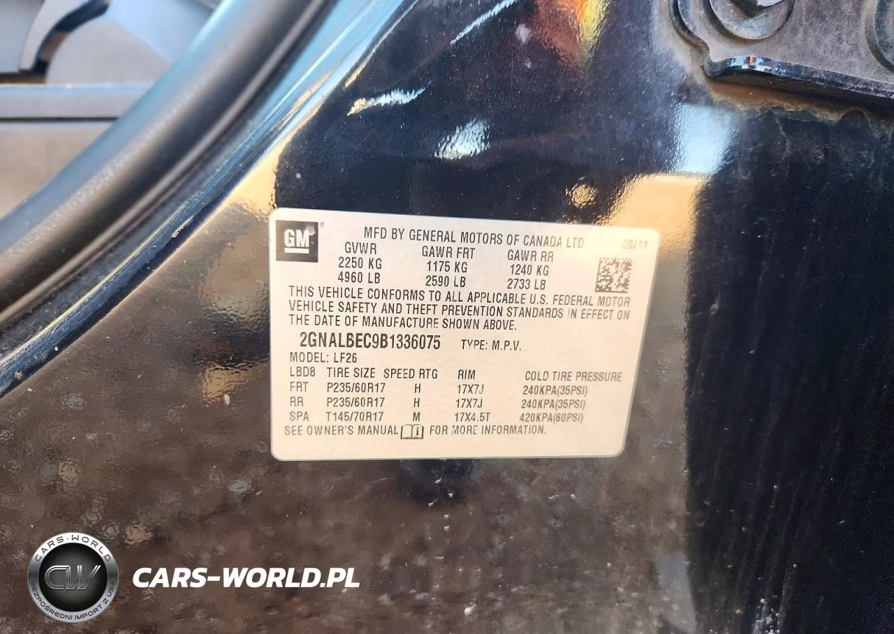 2011 Chevrolet Equinox Ls VIN:2GNALBEC9B1336075 - 13