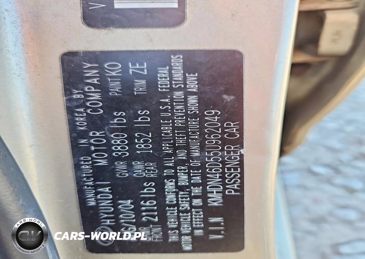 2005 Hyundai Elantra Gls VIN:KMHDN46D55U962049 - 12