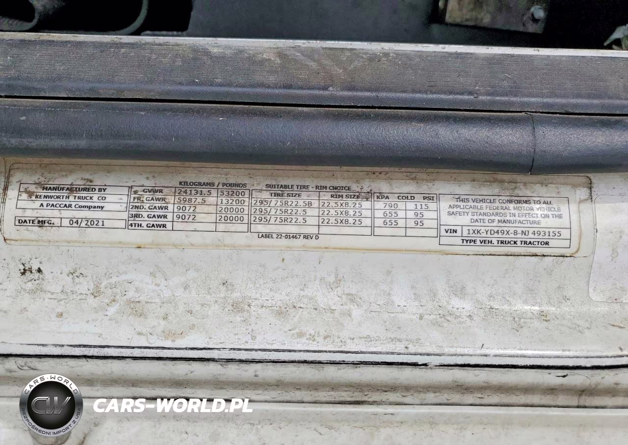 2022 Kenworth T680 Semi Truck VIN:1XKYD49X8NJ493155 - 10