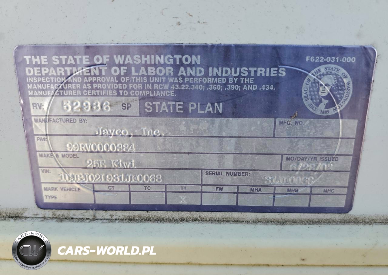 2003 Jayco Jay Series VIN:1UJBJ02L931JE0068 - 10