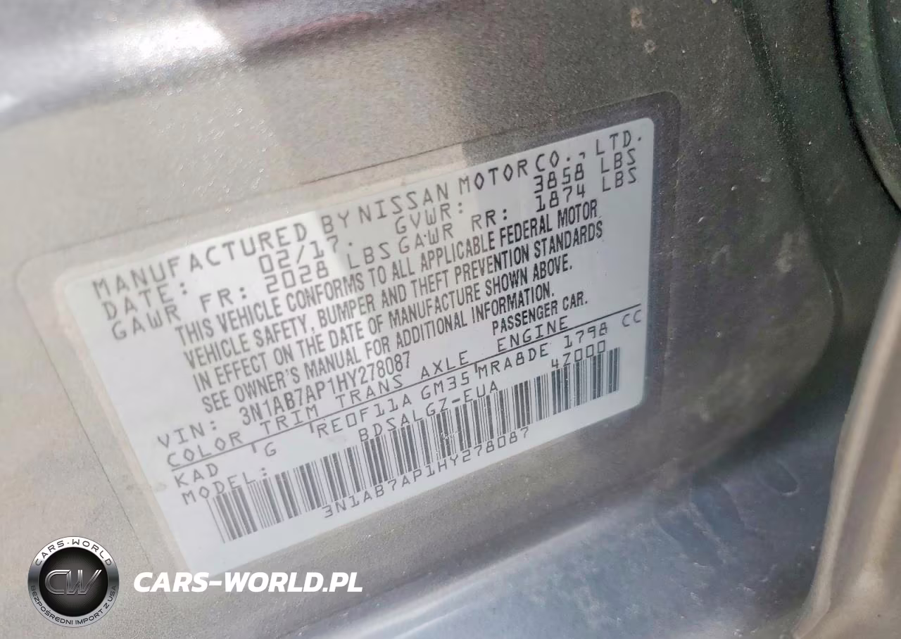 2017 Nissan Sentra Sl VIN:3N1AB7AP1HY278087 - 12