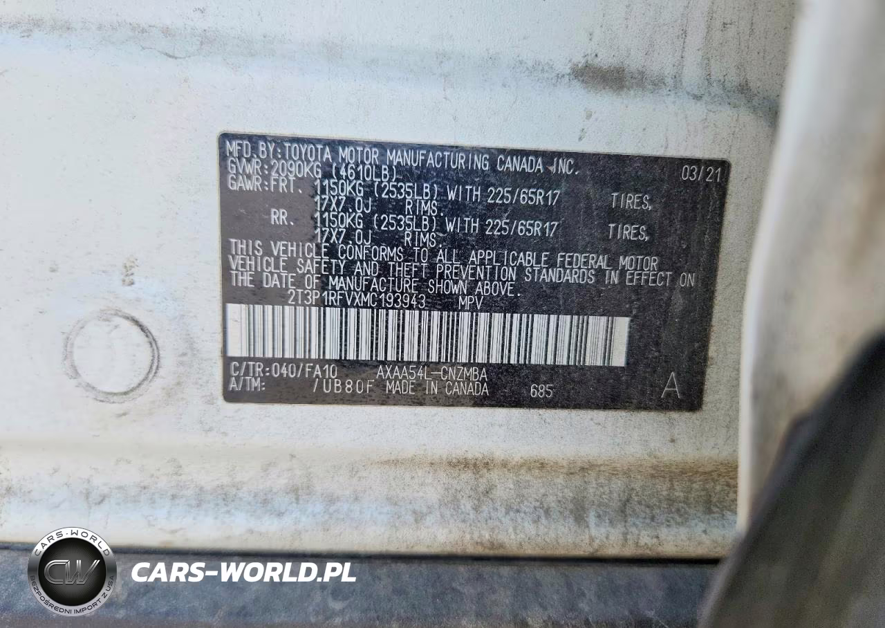 2021 Toyota Rav4 Xle VIN:2T3P1RFVXMC193943 - 13