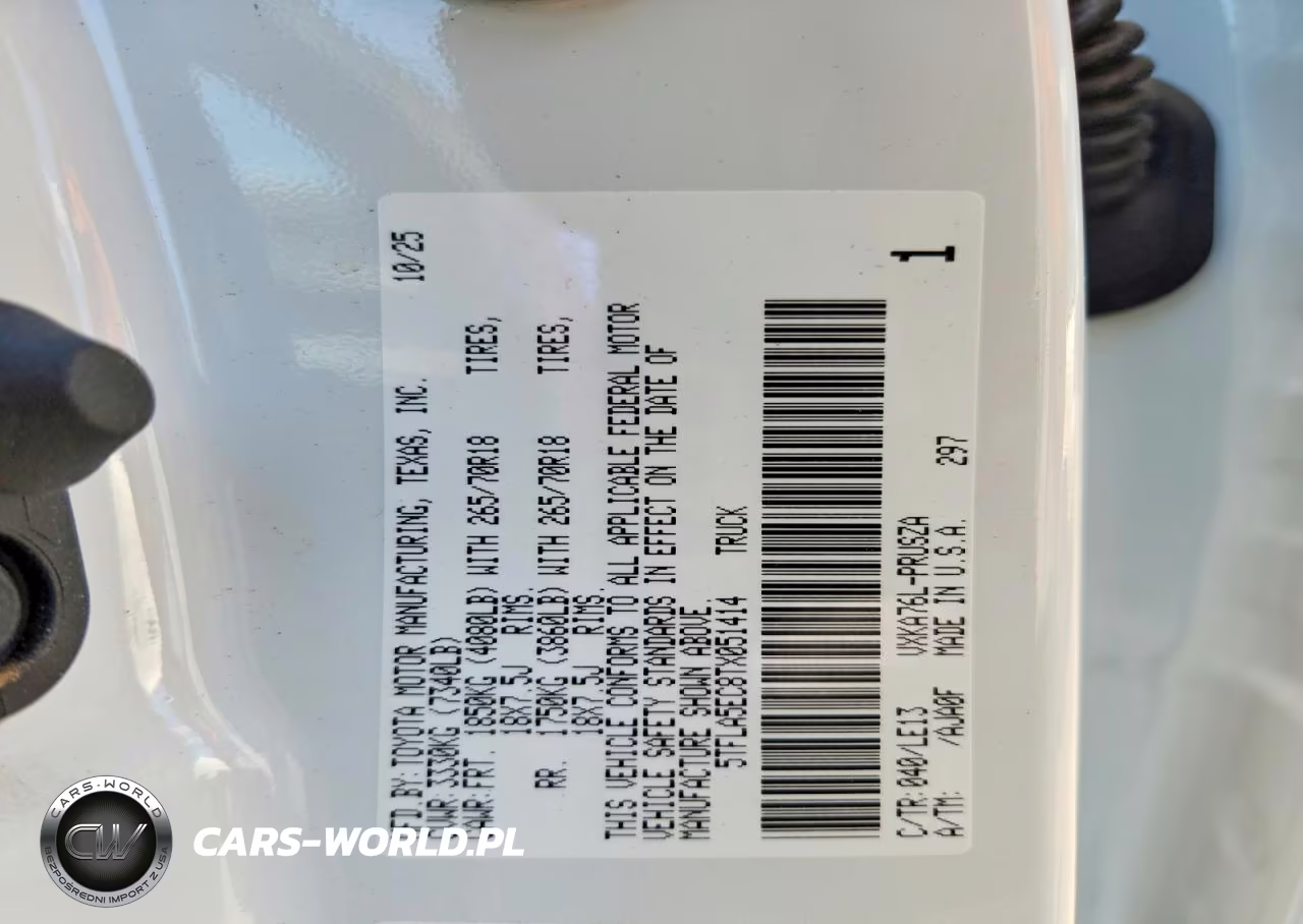 2026 Toyota Tundra Crewmax Sr5 VIN:5TFLA5EC8TX051414 - 13