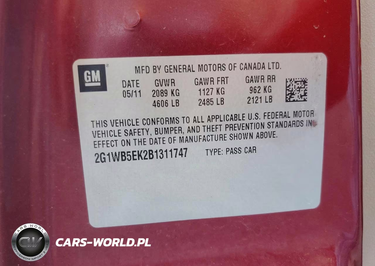 2011 Chevrolet Impala Lt VIN:2G1WB5EK2B1311747 - 13