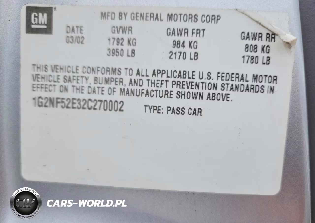 2002 Pontiac Grand Am Se1 VIN:1G2NF52E32C270002 - 12