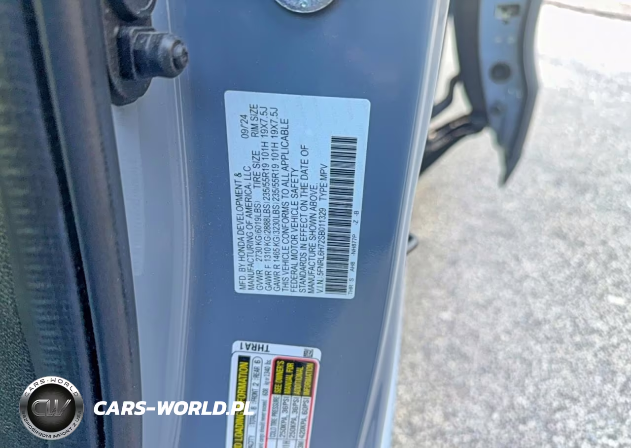2025 Honda Odyssey Sport-L VIN:5FNRL6H72SB011329 - 10