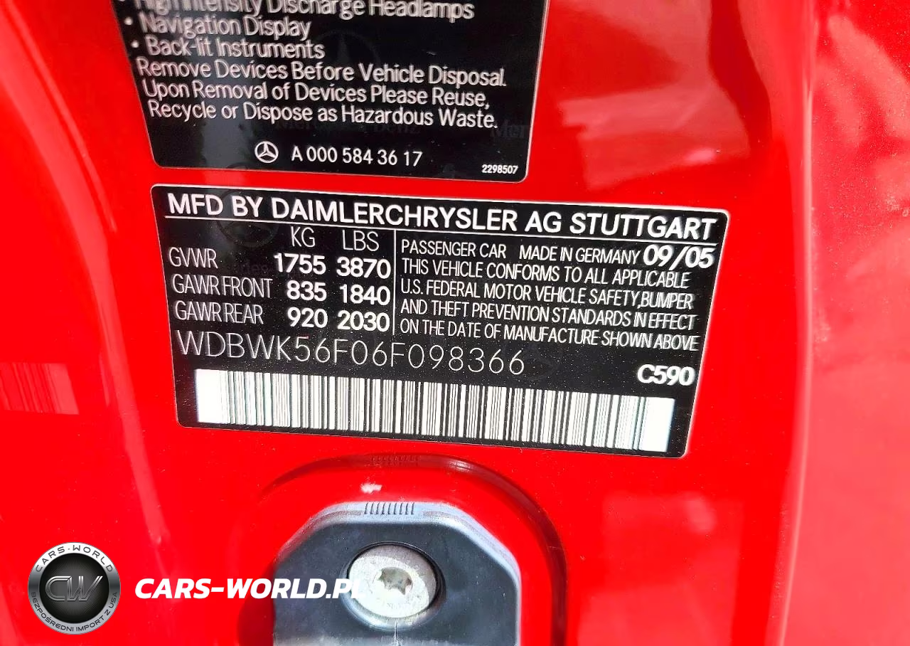 2006 Mercedes-Benz Slk 350 VIN:WDBWK56F06F098366 - 13
