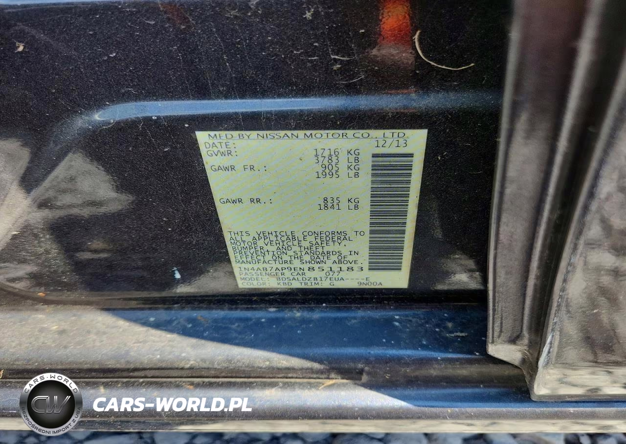 2014 Nissan Sentra Sv VIN:1N4AB7AP9EN851183 - 12