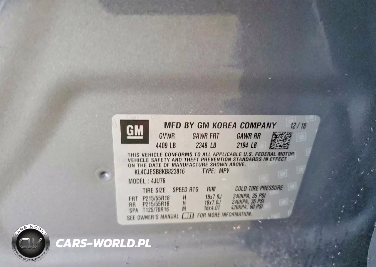 2019 Buick Encore Preferred VIN:KL4CJESB8KB823816 - 13