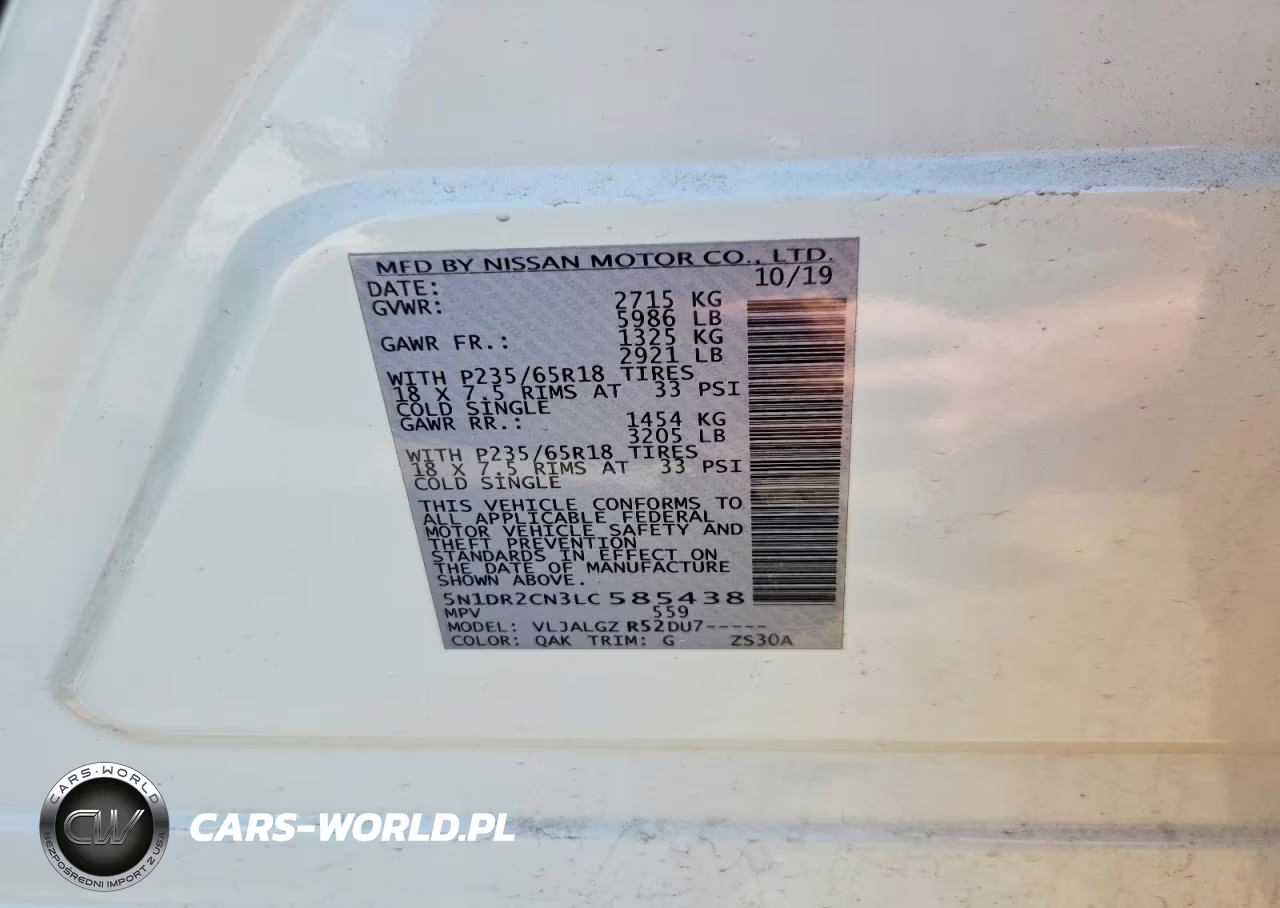 2020 Nissan Pathfinder Sl VIN:5N1DR2CN3LC585438 - 13