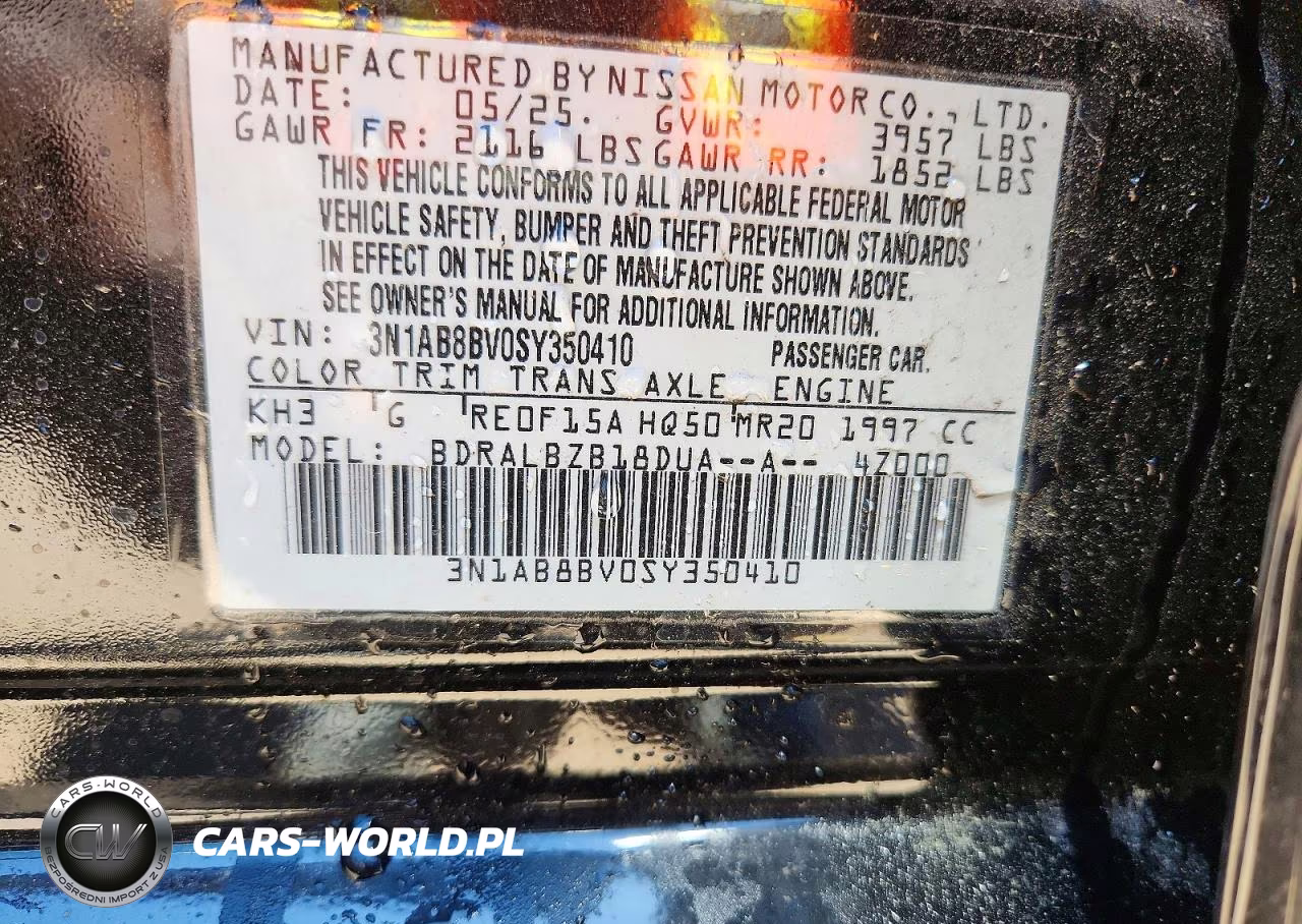 2025 Nissan Sentra S VIN:3N1AB8BV0SY350410 - 13