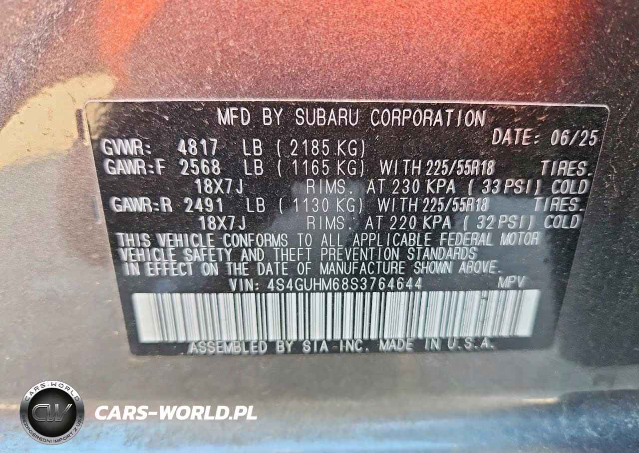 2025 Subaru Crosstrek Limited VIN:4S4GUHM68S3764644 - 13