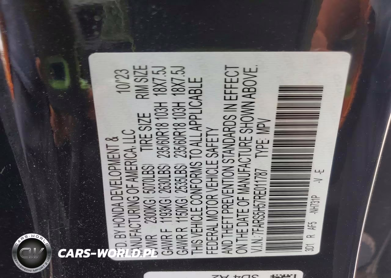 2024 Honda Cr-V Sport VIN:7FARS5H57RE011787 - 12
