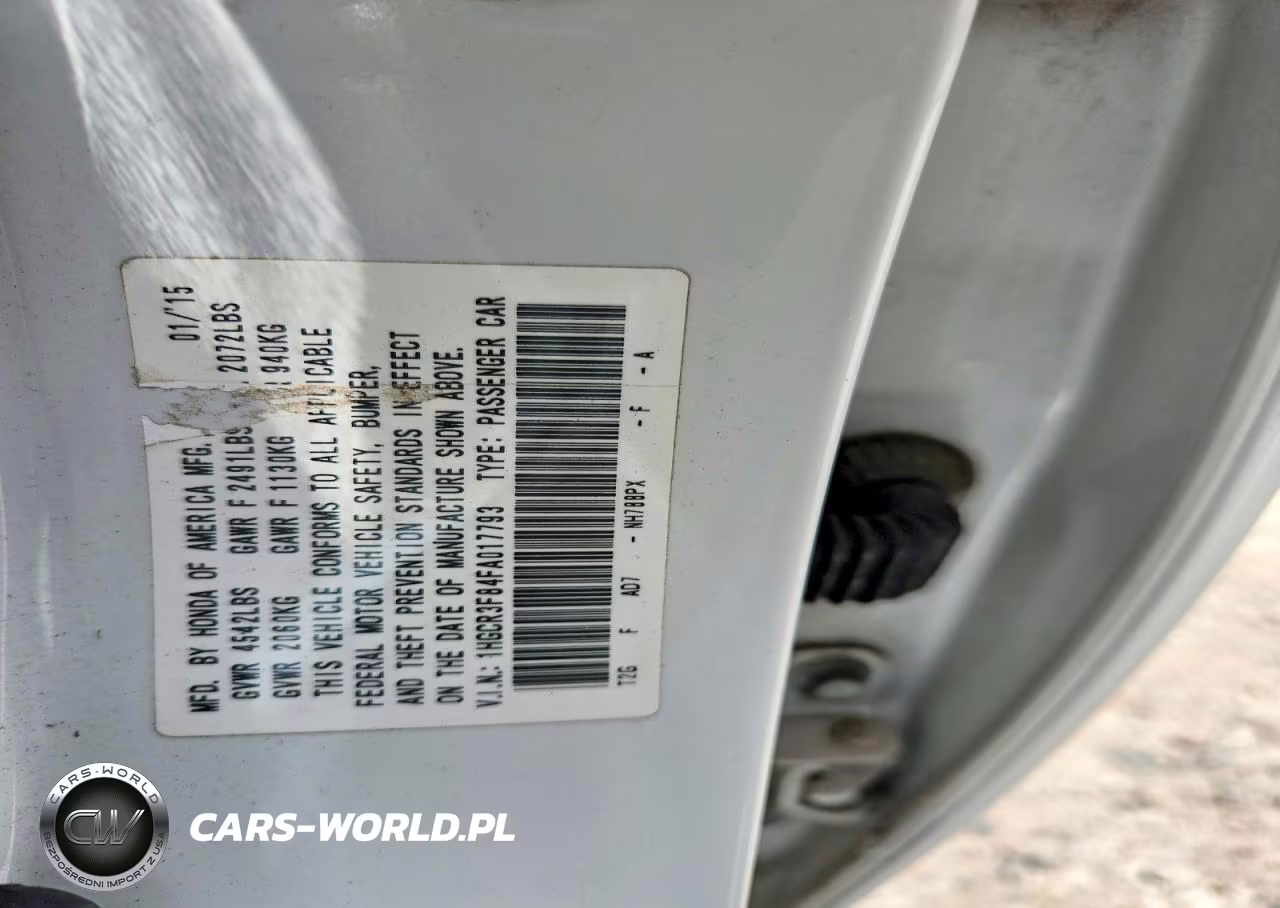 2015 Honda Accord Exl VIN:1HGCR3F84FA017793 - 12