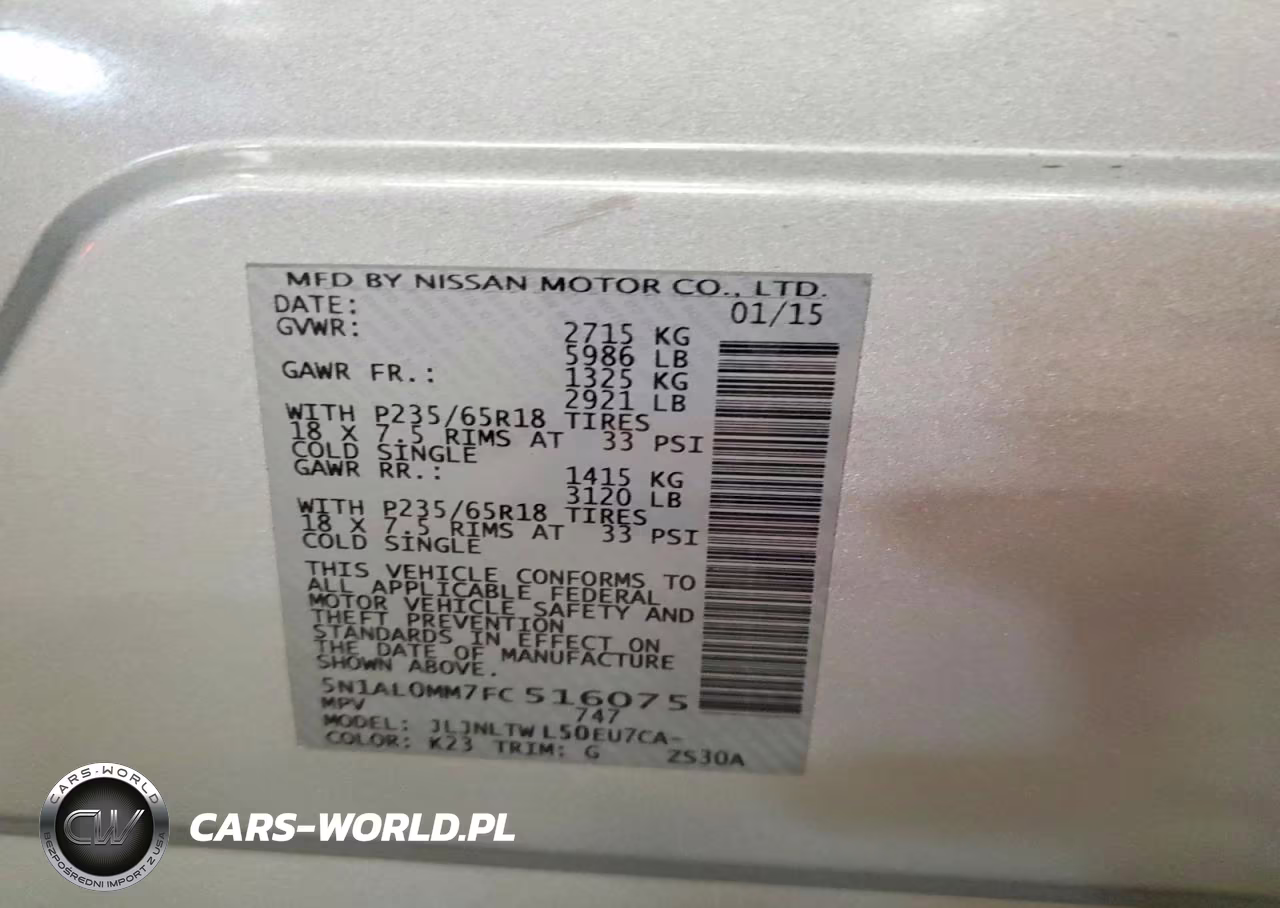 2015 Infiniti Qx60 Base VIN:5N1AL0MM7FC516075 - 13