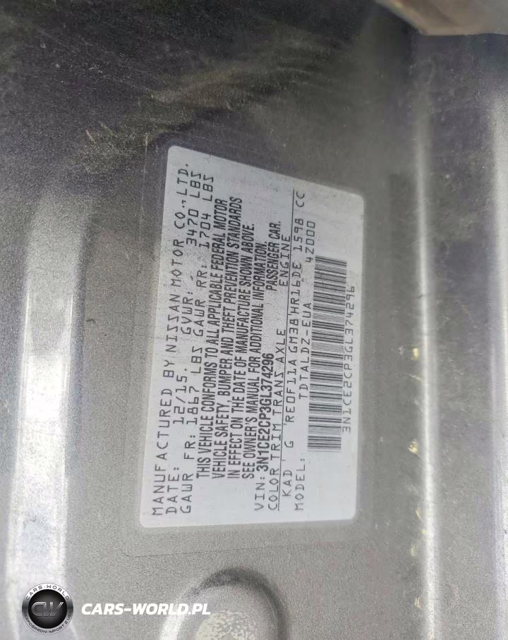 2016 Nissan Versa Note Sv VIN:3N1CE2CP3GL374296 - 13
