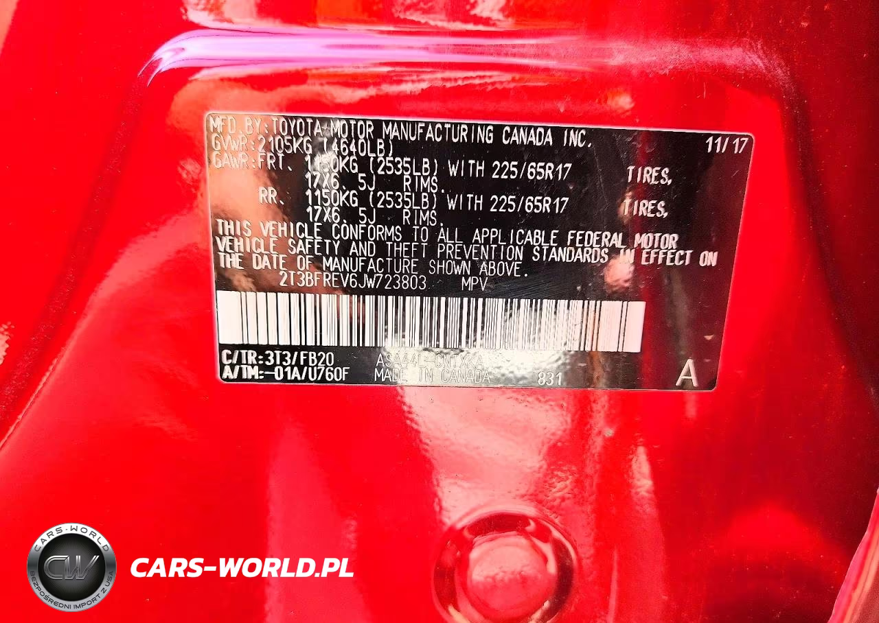 2018 Toyota Rav4 Le VIN:2T3BFREV6JW723803 - 13