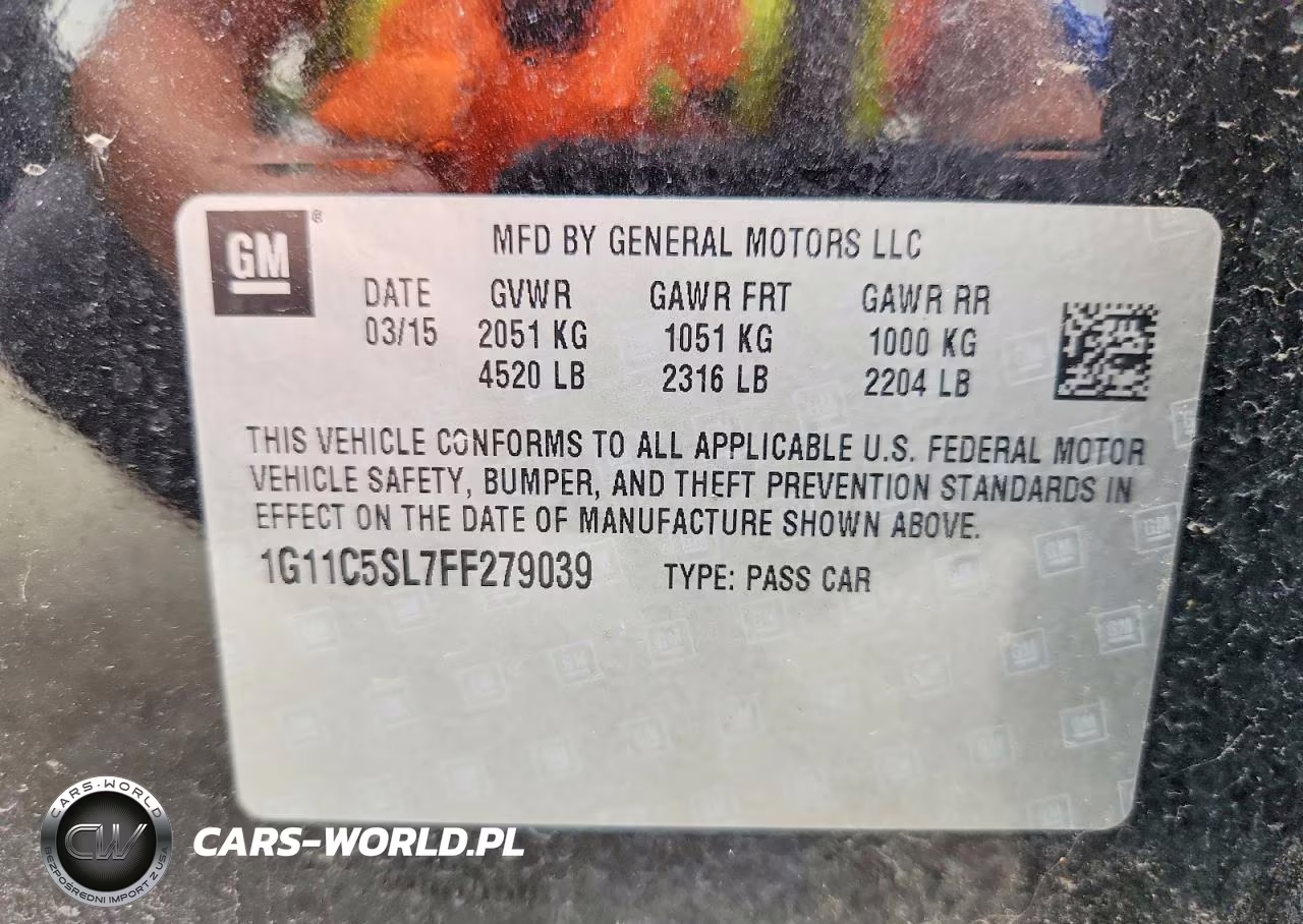 2015 Chevrolet Malibu 1Lt VIN:1G11C5SL7FF279039 - 12