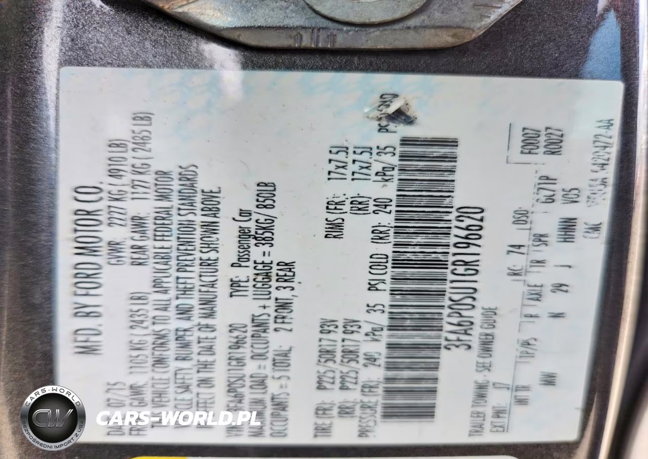 2016 Ford Fusion Titanium Phev VIN:3FA6P0SU1GR196620 - 12