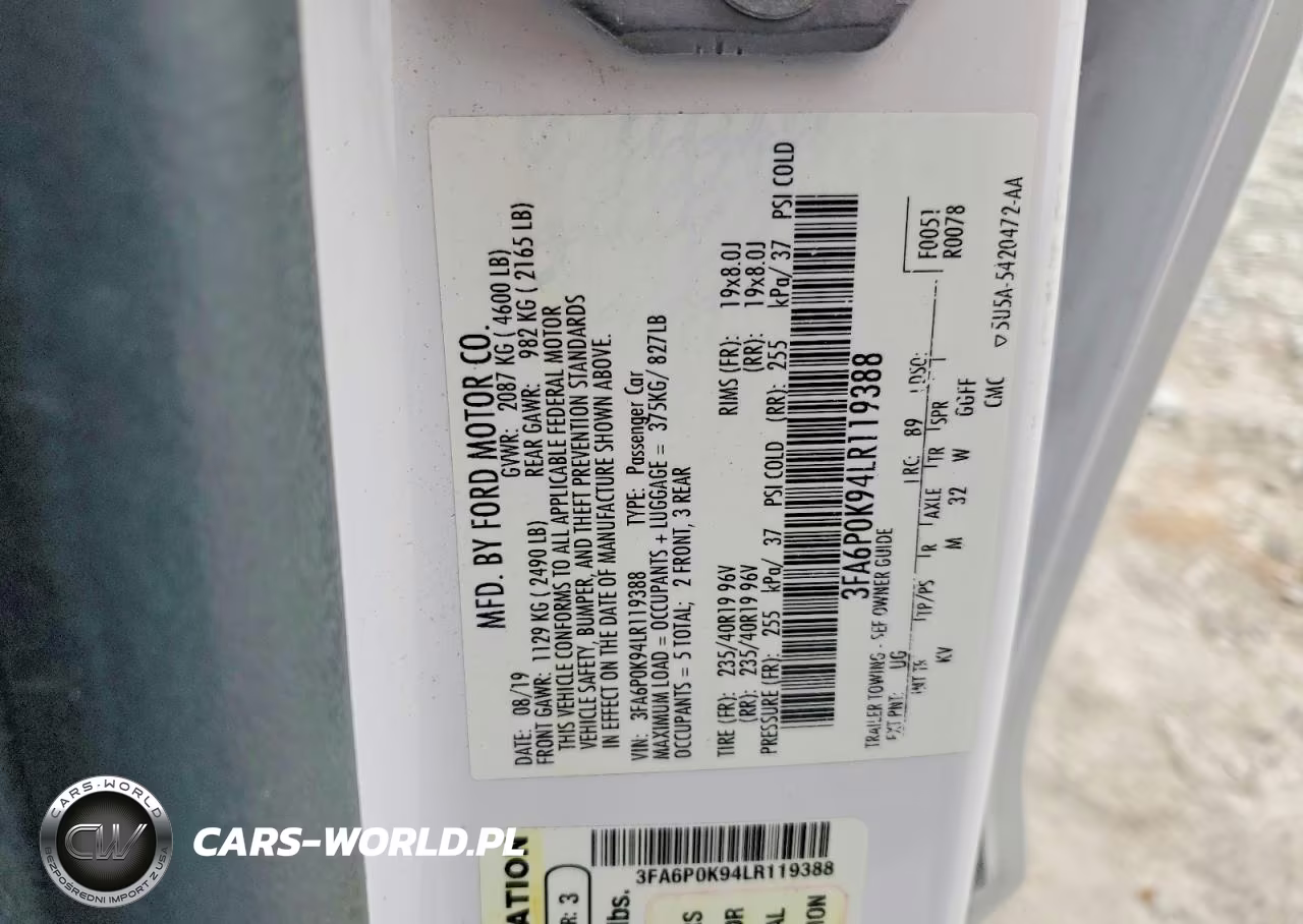 2020 Ford Fusion Titanium VIN:3FA6P0K94LR119388 - 12