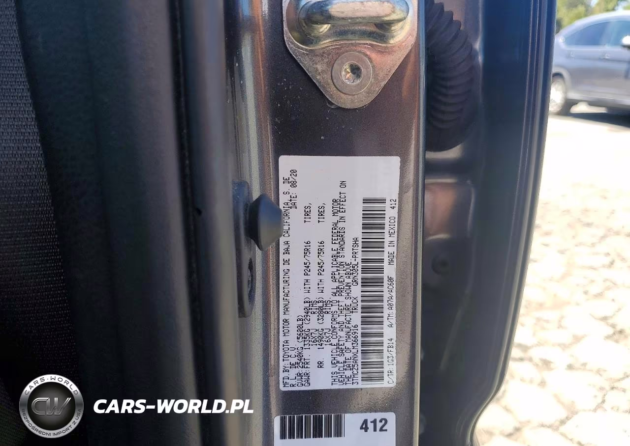 2020 Toyota Tacoma Sr V6 VIN:3TMCZ5ANXLM366916 - 12
