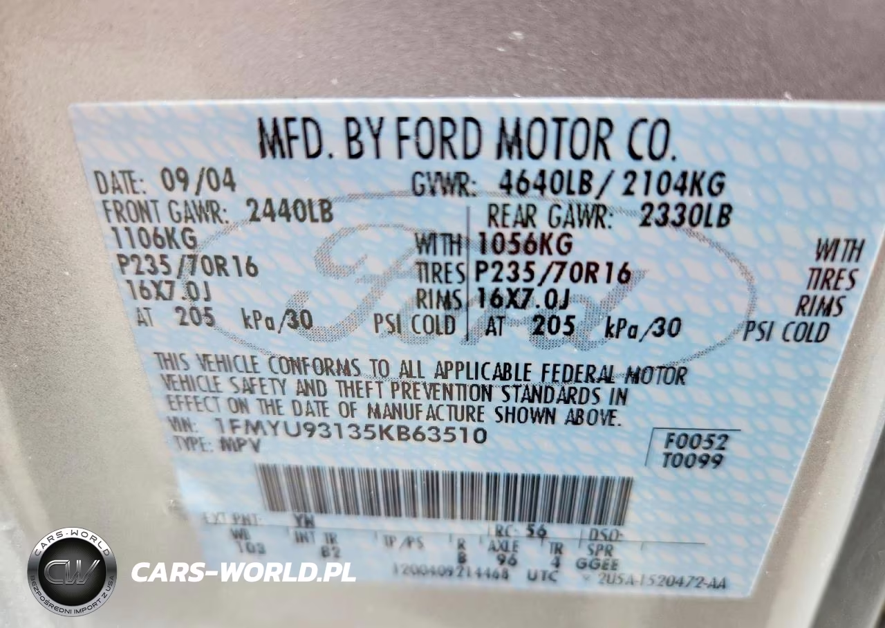 2005 Ford Escape Xlt VIN:1FMYU93135KB63510 - 13