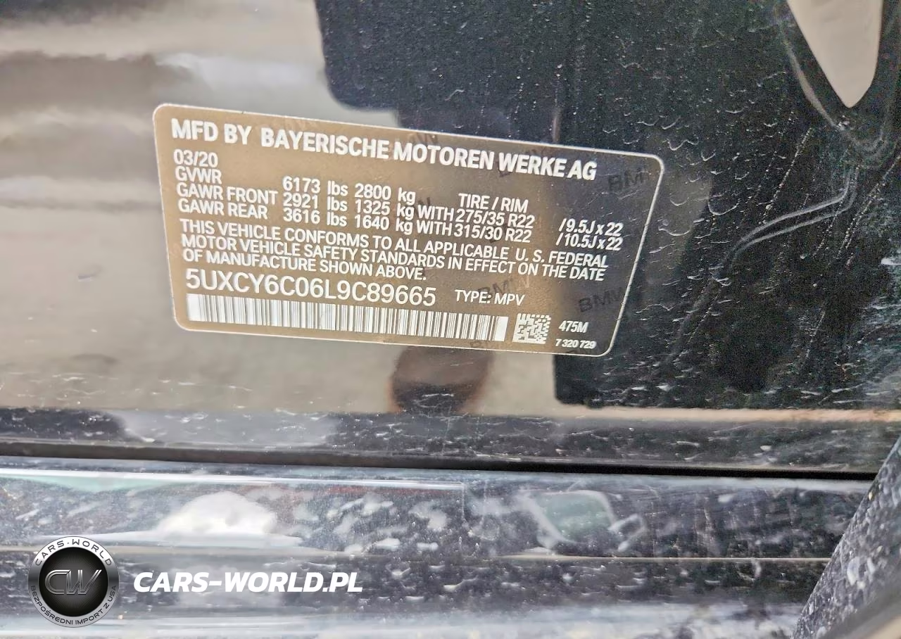 2020 BMW X6 xDrive40I VIN:5UXCY6C06L9C89665 - 12