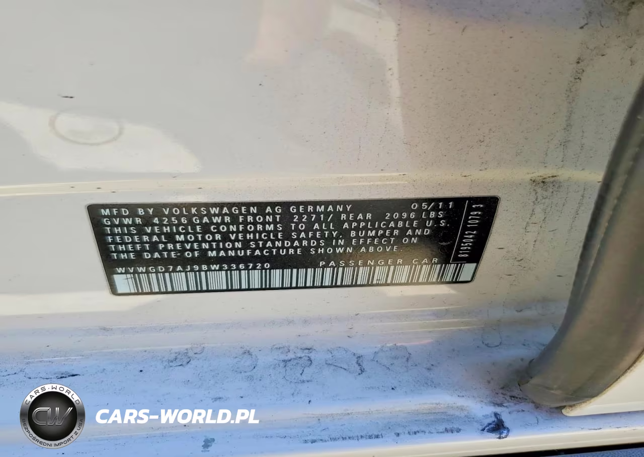 2011 Volkswagen Gti VIN:WVWGD7AJ9BW336720 - 13