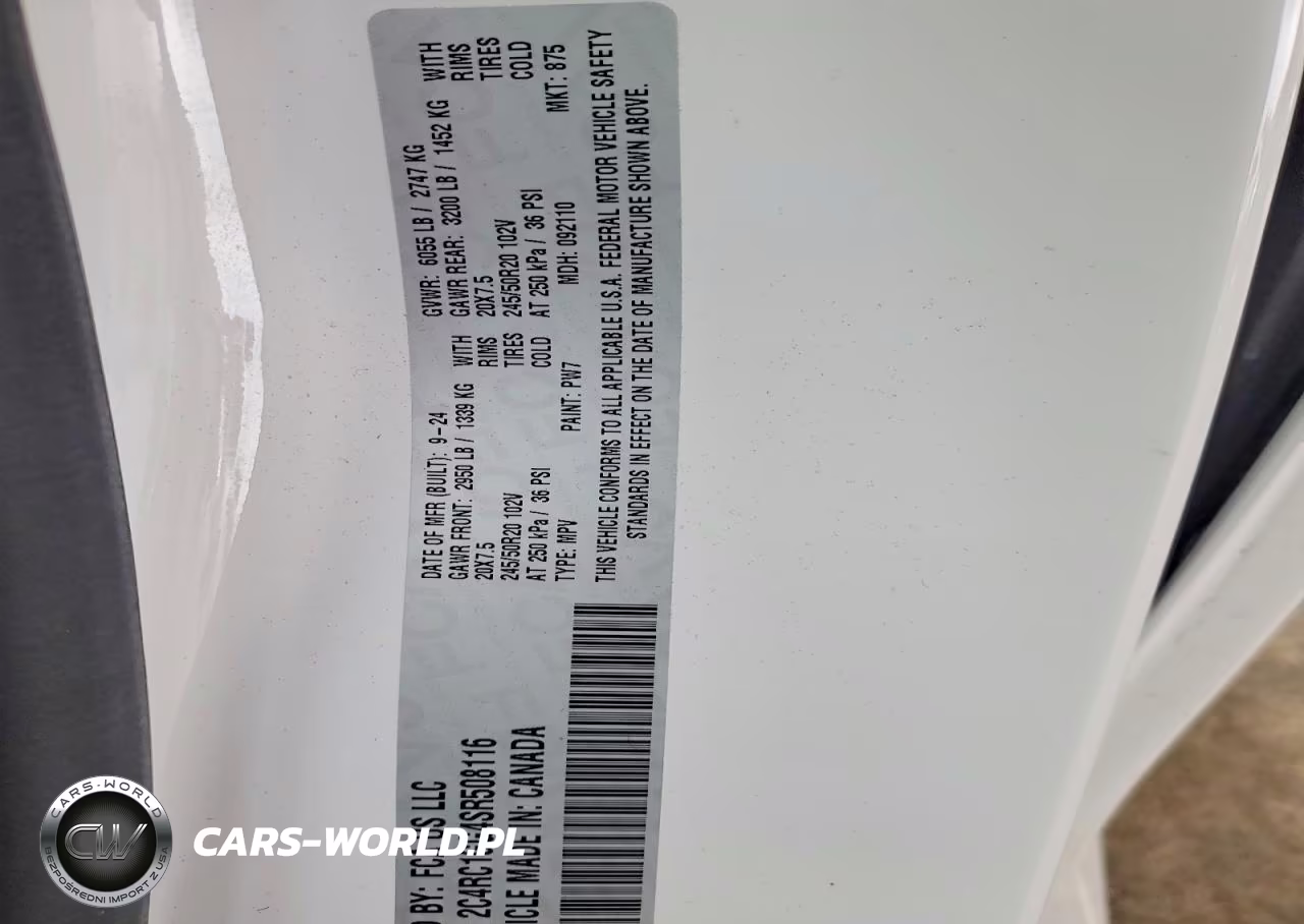2025 Chrysler Pacifica Limited VIN:2C4RC1GG4SR508116 - 13